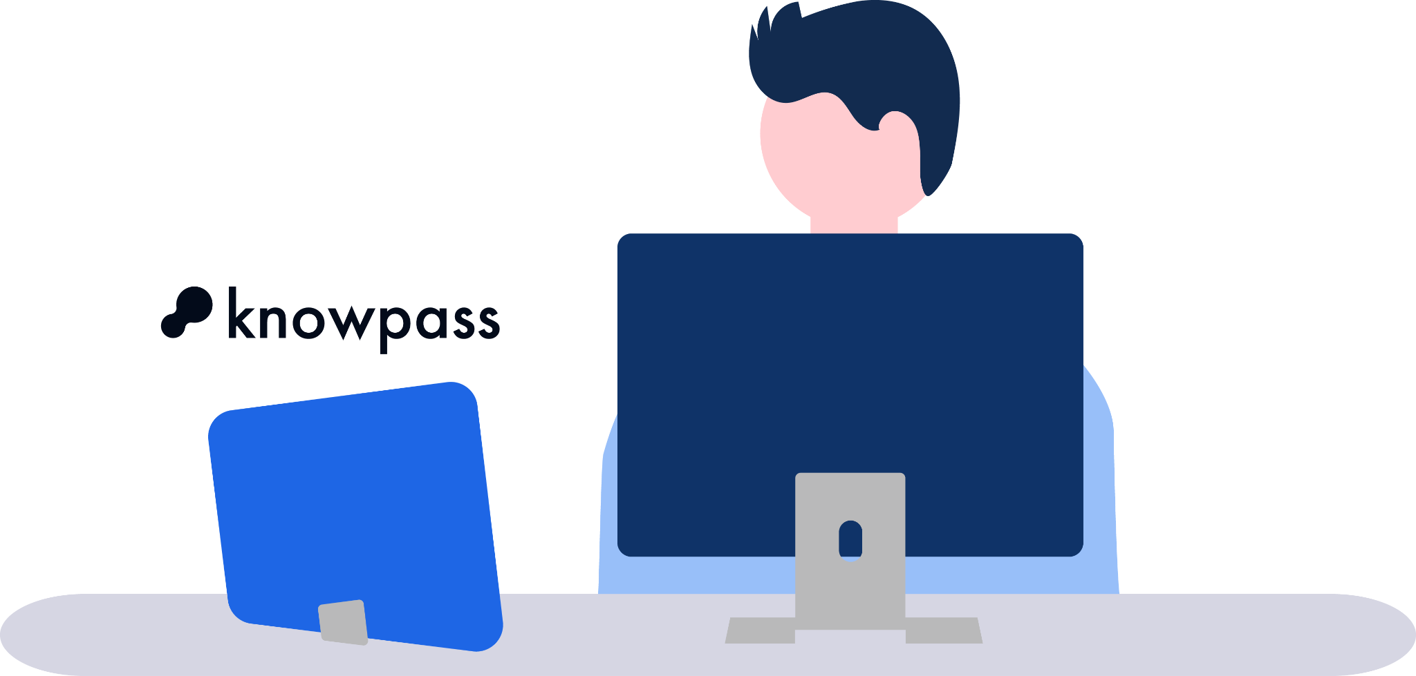 knowpassで情報が目に入る状態のイラスト